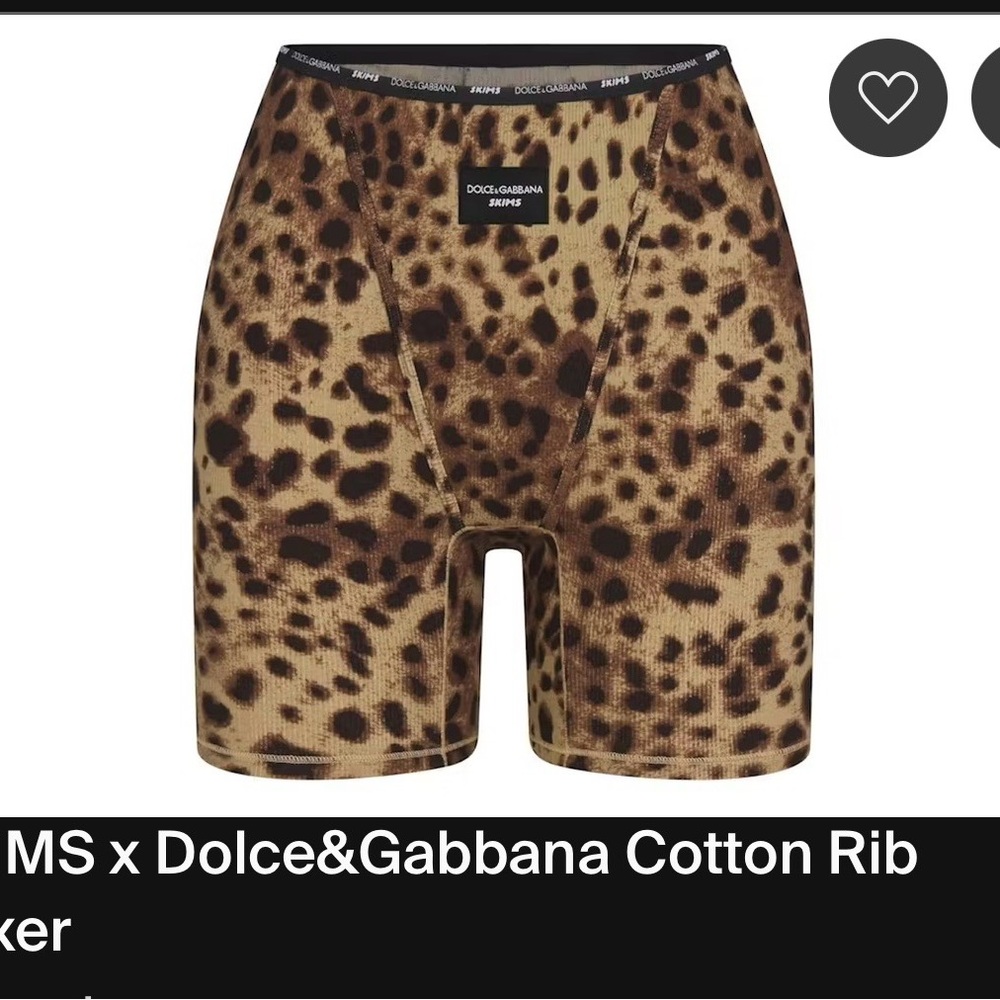 Skims Dolce & Gabbana cotton rib boxer. Brand new
